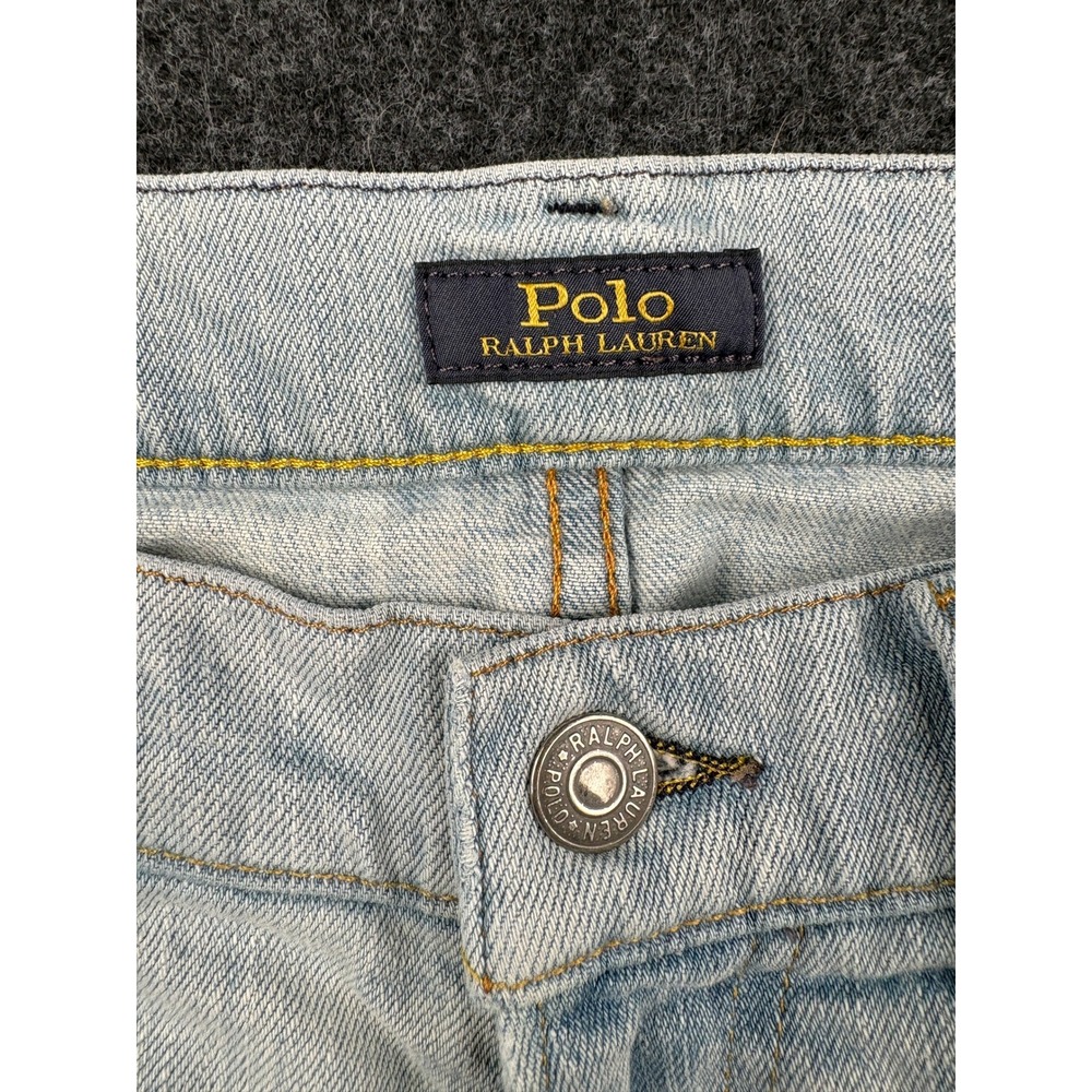 Polo Ralph Lauren Mens Light Wash Straight Leg Stretch Jeans 31x30 Fits 32x30 - Picture 3 of 12